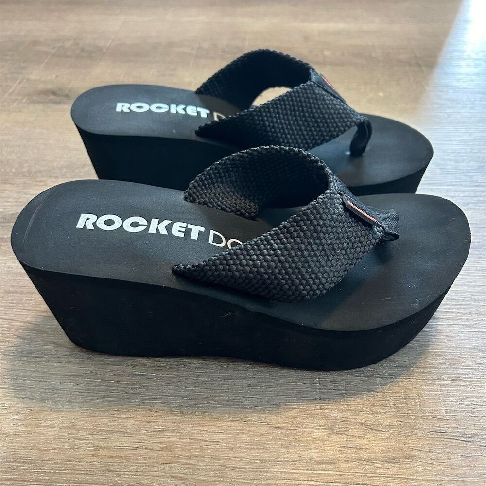 Rocket Dog Black Platform Sandals